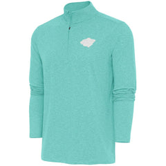 NHL Minnesota Wild Antigua White Logo Hunk Quarter-Zip Pullover - Mint