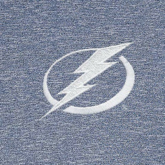 NHL Tampa Bay Lightning Antigua White Logo Hunk Quarter-Zip Pullover - Heather Navy