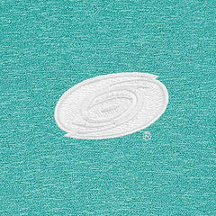 NHL Carolina Hurricanes Antigua White Logo Hunk Quarter-Zip Pullover - Heather Aqua