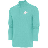 NHL Dallas Stars Antigua White Logo Hunk Quarter-Zip Pullover - Mint