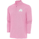 NHL Colorado Avalanche Antigua White Logo Hunk Quarter-Zip Pullover - Pink