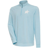 NHL Dallas Stars Antigua White Logo Bright Quarter-Zip Pullover - Powder Blue