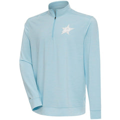 NHL Dallas Stars Antigua White Logo Bright Quarter-Zip Pullover - Powder Blue