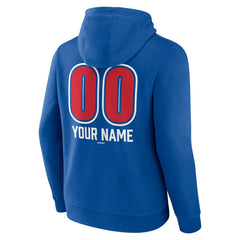 Chicago Cubs Personalized Name & Number Fastball Pullover Hoodie - Royal Hoodies