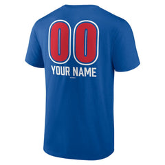 Chicago Cubs Personalized Name & Number Fastball T-Shirt - Royal T-shirts