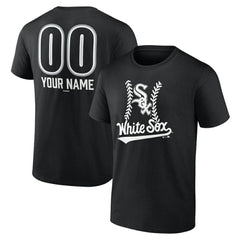 Chicago White Sox Personalized Name & Number Fastball T-Shirt - Black T-shirts