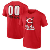 Cincinnati Reds Personalized Name & Number Fastball T-Shirt - Red T-shirts