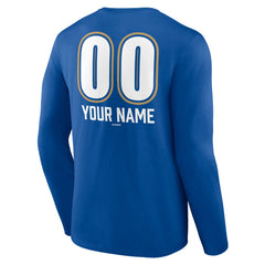 Kansas City Royals Personalized Name & Number Fastball Long Sleeve T-Shirt - Royal T-shirts