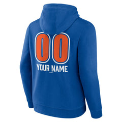 New York Mets Personalized Name & Number Fastball Pullover Hoodie - Royal Hoodies