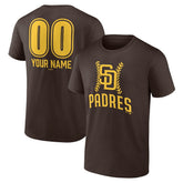 San Diego Padres Personalized Name & Number Fastball T-Shirt - Brown T-shirts