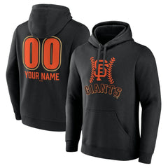 San Francisco Giants Personalized Name & Number Fastball Pullover Hoodie - Black Hoodies