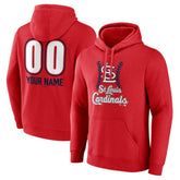 St. Louis Cardinals Personalized Name & Number Fastball Pullover Hoodie - Red Hoodies