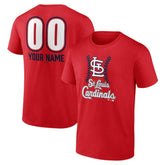 St. Louis Cardinals Personalized Name & Number Fastball T-Shirt - Red T-shirts