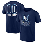 Tampa Bay Rays Personalized Name & Number Fastball T-Shirt - Navy T-shirts