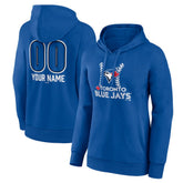 Toronto Blue Jays Women's Personalized Name & Number Fastball Pullover Hoodie - Royal Hoodies