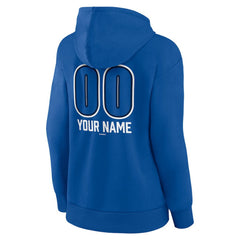 Toronto Blue Jays Women's Personalized Name & Number Fastball Pullover Hoodie - Royal Hoodies