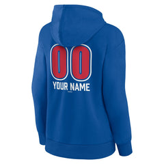 Philadelphia Phillies Women's Personalized Name & Number Fastball Pullover Hoodie - Royal Hoodies
