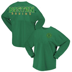 NHL Boston Bruins Fanatics Women's St. Patrick's Day Spirit Jersey T-Shirt - Kelly Green