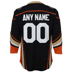 NHL Anaheim Ducks Youth Home Replica Custom Jersey - Black
