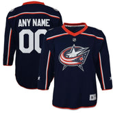 NHL Columbus Blue Jackets Youth Home Replica Custom Jersey - Navy