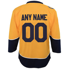 NHL Nashville Predators Youth Home Replica Custom Jersey - Gold