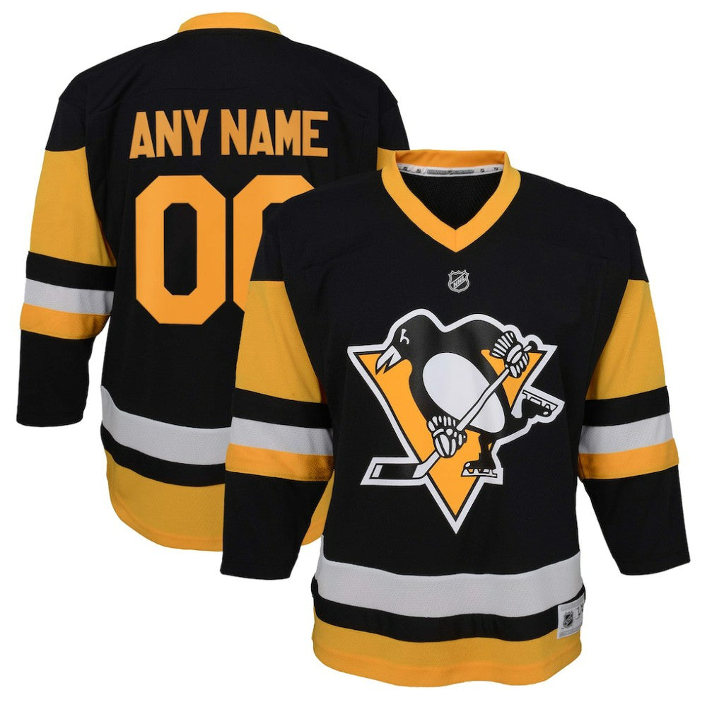 NHL Pittsburgh Penguins Youth Home Replica Custom Jersey - Black