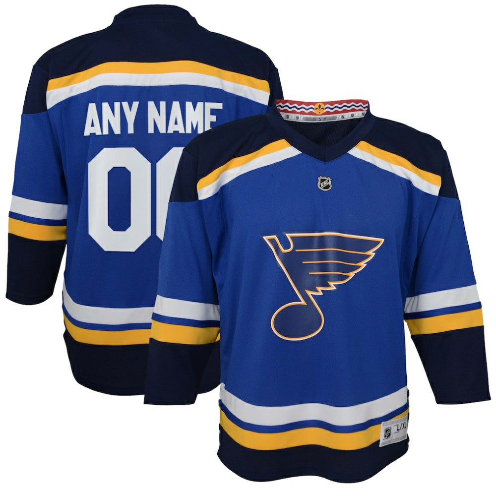NHL St. Louis Blues Youth Home Replica Custom Jersey - Blue