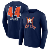 Yordan Alvarez Houston Astros Fastball Player Name & Number Long Sleeve T-Shirt - Navy T-shirts