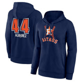 Yordan Alvarez Houston Astros Women's Fastball Player Name & Number Pullover Hoodie - Navy Hoodies