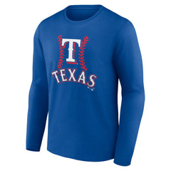 Corey Seager Texas Rangers Fastball Player Name & Number Long Sleeve T-Shirt - Royal T-shirts