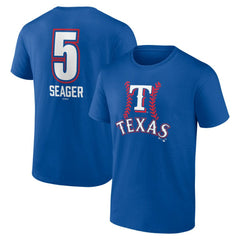 Corey Seager Texas Rangers Fastball Player Name & Number T-Shirt - Royal T-shirts
