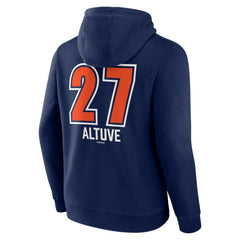 Jose Altuve Houston Astros Fastball Player Name & Number Pullover Hoodie - Navy Hoodies