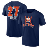 Jose Altuve Houston Astros Fastball Player Name & Number T-Shirt - Navy T-shirts