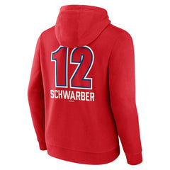 Kyle Schwarber Philadelphia Phillies Fastball Player Name & Number Pullover Hoodie - Red Hoodies