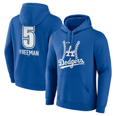 Freddie Freeman Los Angeles Dodgers Fastball Player Name & Number Pullover Hoodie - Royal Hoodies