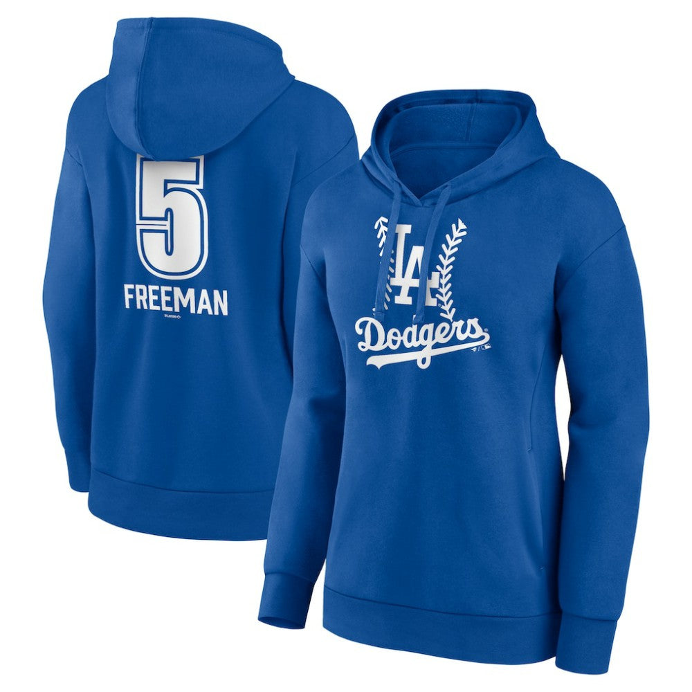Freddie Freeman Los Angeles Dodgers Women's Fastball Player Name & Number Pullover Hoodie - Royal Hoodies