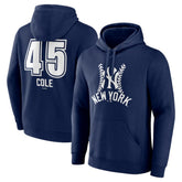 Gerrit Cole New York Yankees Fastball Player Name & Number Pullover Hoodie - Navy Hoodies