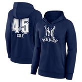 Gerrit Cole New York Yankees Women's Fastball Player Name & Number Pullover Hoodie - Navy Hoodies