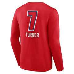Trea Turner Philadelphia Phillies Fastball Player Name & Number Long Sleeve T-Shirt - Red T-shirts