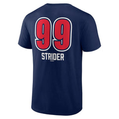 Spencer Strider Atlanta Braves Fastball Player Name & Number T-Shirt - Navy T-shirts