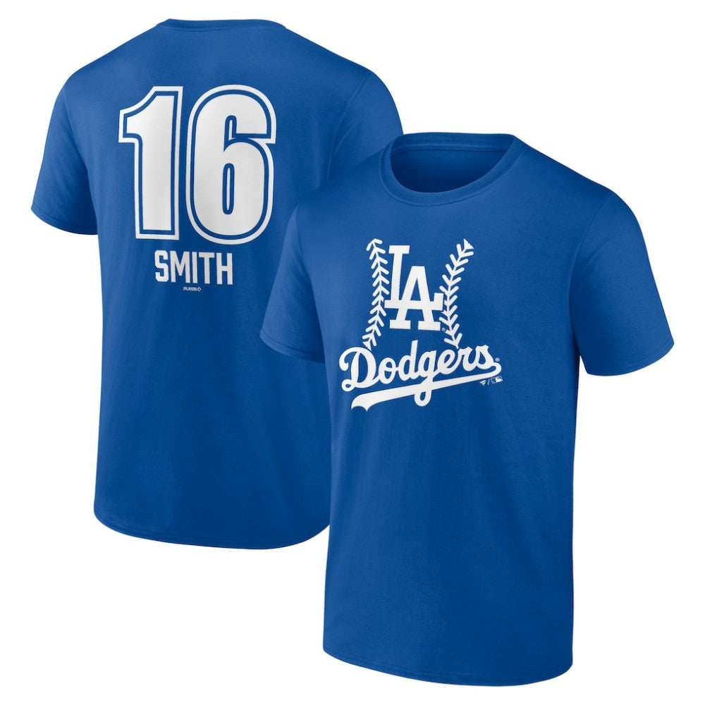 Will Smith Los Angeles Dodgers Fastball Player Name & Number T-Shirt - Royal T-shirts