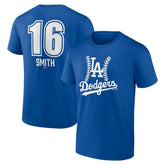 Will Smith Los Angeles Dodgers Fastball Player Name & Number T-Shirt - Royal T-shirts