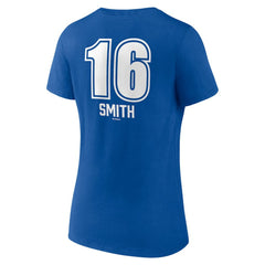 Will Smith Los Angeles Dodgers Women's Fastball Player Name & Number V-Neck T-Shirt - Royal T-shirts