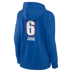 Josh Jung Texas Rangers Women's Fastball Player Name & Number Pullover Hoodie - Royal Hoodies