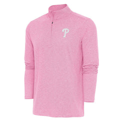 Philadelphia Phillies Antigua Hunk Quarter-Zip Top - Pink Tops