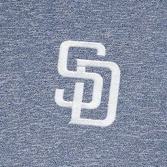San Diego Padres Antigua Hunk Quarter-Zip Top - Heather Navy Tops