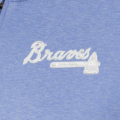 Atlanta Braves Antigua Women's Mentor Quarter-Zip Pullover Top - Lavender Pullover