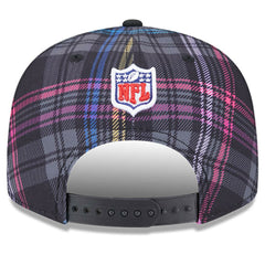 Jacksonville Jaguars New Era 2024 NFL Crucial Catch Plaid 9FIFTY Snapback Hat Black