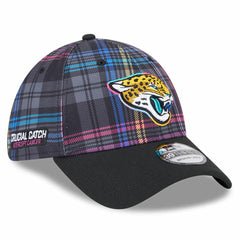 Jacksonville Jaguars New Era 2024 NFL Crucial Catch Plaid 39THIRTY Flex Hat Black
