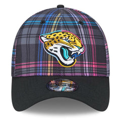Jacksonville Jaguars New Era 2024 NFL Crucial Catch Plaid 39THIRTY Flex Hat Black